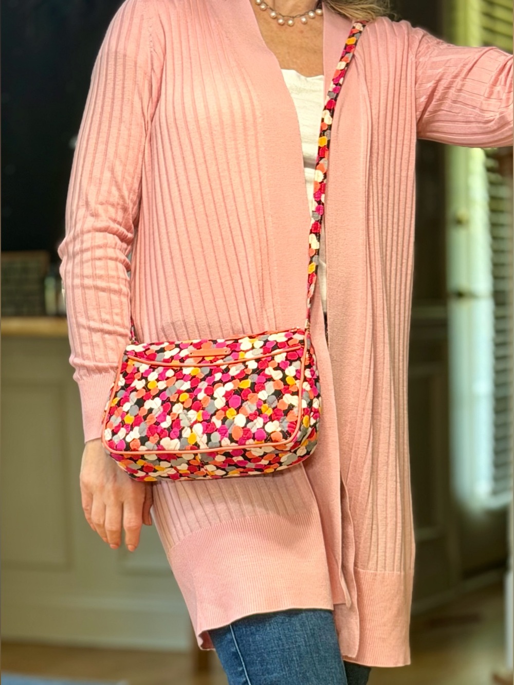 Vera Bradley Barbiecore 2010’s Pixie Confetti Little‎ Crossbody Bag VGUC